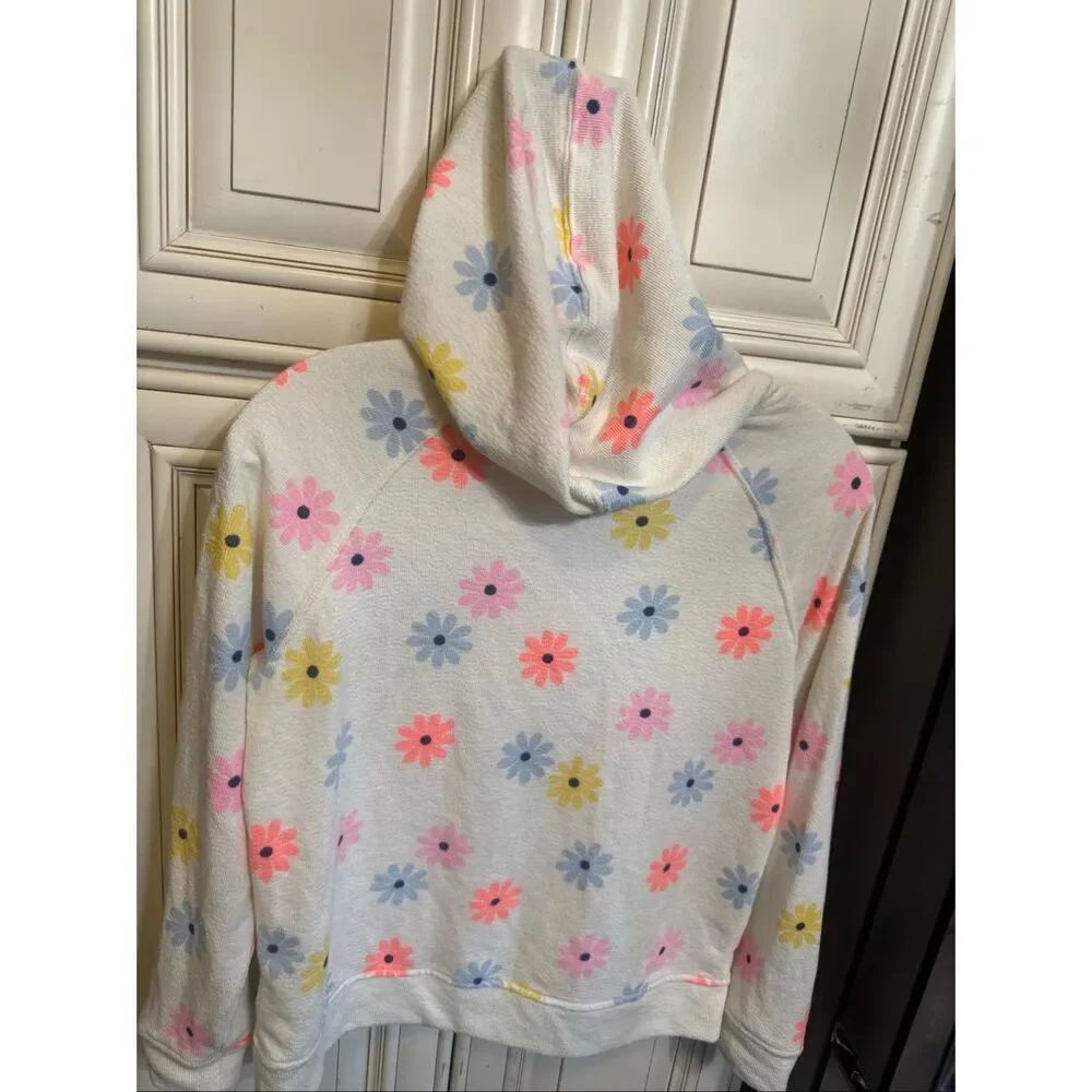 Cat & Jack Girls' Daisy Floral Raglan Sleeve Pullover Hoodie Multicolor XL NWT